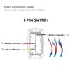 Xislet 3-Pin/Blue UTV LED Rocker Switches Compatible with Polaris RZR Ranger 570-1000 XP SXS Maverick X3 Pioneer ATV Golf Cart Rear Light Toggle Switch - with Jumper Wire
