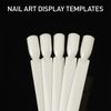 BNP 50 PCS False Nail Art Tips Sticks Nail Polish Color Card Plates Display Polish Board Nail Art Practice Supplies Home DIY Templates (Natural)