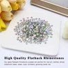 Briskbloom Flatback Crystal Rhinestones Round Gems for Nail Art and Craft Clothes Glue Fix, Crystal AB (4.6-4.8mm) SS20/1440PCS