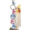 1745 Chandelier Bird Toy Parrot cage Toys Cages African Grey Conure Cockatiel. Quality Product Hand Made in The USA. (Blue and Pink)
