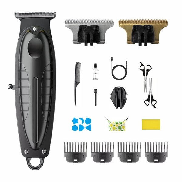 AHUKARUR Electric Professional Hair Clipper and Shaving kit （Rubber Black Hair and Shaving Set）