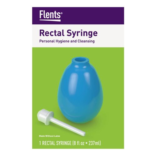 Flents Rectal Syringe, Reusable & Easy to Clean, Blue