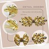 JULIYOOYOO Crystal Hair Barrette Clips for Women and Girls,Stylish and Elegant Hair Accessories,Hair Barrette Clip with Rhinestones Embedded as Decoration(White)