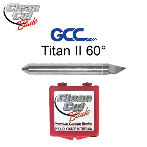 Clean Cut Blade Compatiable with GCC Titan II 60 Blade, Expert II, AR-24, and The Jaguar V and VI for Craft, Heat Transfer Vinyl Cutter - Made in USA