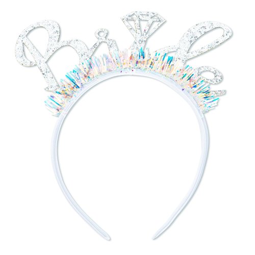 CIEHER Glitter Bride Headband for Bachelorette Party Favors Bridal Shower Decorations, Bridal Tiara Gifts for Bride - Silver