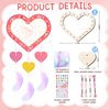 8Pack Dream Catcher Craft Kit for Kids Paint You Own Love Heart Wooden Dream Catcher Wooden Art and Craft Heart Cutous Unfinished Dream Catcher Wood Dream for Party Classroom Art Activity Project
