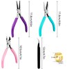 3Pcs Jewelry Pliers Jewelry Making Pliers Tools Kit with Needle Nose Pliers/Round Nose Pliers/Chain Nose Pliers Wire Cutters for Wire Wrapping Earring Beading and DIY Crafts Jewelry Making Supplies
