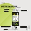 Go Green Power 15' Extension Cord, 3-Outlet, 16 AWG, White (GG-19615)