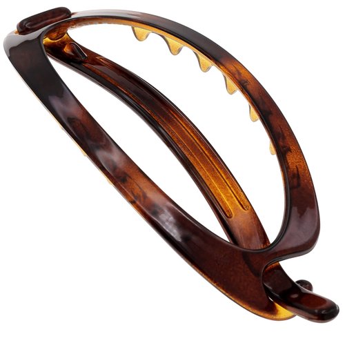Camila Paris CP2315 French Hair Barrette Clip, Flexible Ponytail Holder No Metal Parts, Strong Hold Grip Hair Clips for Women, No Slip and Durable Styling Girls Hair Accessories, Made in France