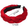 RINVEE Headbands for Women Velvet Braided Headbands Fashion Hairband Criss Cross Hair Accessories, Red