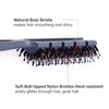 PERFEHAIR Boar Bristle Vent Hair Brush for Men & Women, Vented Hairbrush with Boar & Ball Tipped Nylon Bristles for Short Curly Straight Hair Blow Drying Quickly