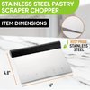 Spring Chef - Bench Scraper, Stainless Steel Scraper, Pastry Scraper, Pizza and Dough Cutter, With Bonus Bowl Scraper, Black