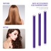 60 Pieces Flexi Rods Flexible Curling Rods Hair Curlers Rollers Twist Flexi Rods Hair Curlers Set No Heat Hair Rods Rollers Flexible Rods for Long Short Hair Women Girls (Purple, 0.3 x 7 Inch)