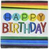 Amscan 501836 Rainbow Birthday Beverage Napkins, 16pcs