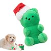 Mooipur Christmas Dog Toys, Gummy Bear Plush Toys, Cute Dog Squeaky Toy, Interactive Stuffed Dog Toy for Small and Medium Dogs, for Dogs and Cats, Santa Bear