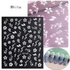 Flower Nail Art Stickers, Cherry Blossoms Nail Decals 3D Self-Adhesive Rose Gold White Sliver Gold Cherry Blossom Spring Nail Design Manicure Tips Nail Decoration for Women Girls Kids(4Sheets)