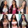 Larhali 250% Density 13x6 Lace Front Wigs Human Hair 26 Inch Straight HD Transparent Lace Front Human Hair Wigs for Black Women Glueless Wigs Human Hair Pre Plucked with Baby Hair