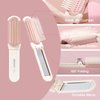 RHOS Folding Brush with Mirror for Women,Girls-Portable Mini Hair Brush for Purse,Small Pocket Hair Brush with Soft Nylon Bristles-Portable Brush with Mirror for Travel(Beige)