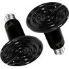 HealSmart Reptile Heat Lamp 100W 2-Pack Ceramic Heat Emitter, No Light Emitting Heat Bulbs for Amphibian Pet Brooder Coop Incubating Chicken, Lizard Bearded Dragon Turtle Snake Terrarium Black
