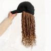 GUOJIAN Goddess Box Braids Braiding Hair Baseball Cap Hat Wig Bohemian Curly Ends Box Braids Hat with Braided Box Braids Hair Extensions for Black White Women Synthetic Braids Hat Wig(16inch, M30/27)