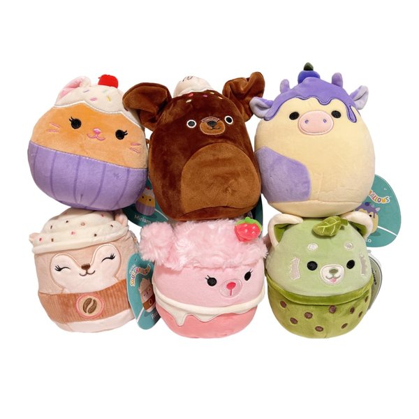 Squishmallows Hybrid Sweets Squad 5" Plush Dolls, Set of 6