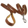 4' Genuine Leather Classic Dog Leash 5/8" Wide, Medium Dogs