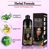 CSFDXD Instant Black Hair Dye Shampoo 3 in 1,Black Hair Shampoo Hair Color Shampoo for Gray Hair Coverage, Herbal Black Hair Dye for Men & Women Colors in 10-15 Minutes 500ml