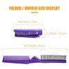 Qjaiune 6PCS Travel Foldable Brush Comb Portable Folding Comb, Anti-Static Hair Comb Mini Pocket Comb, Double Headed Hair Brush Hairdressing Tools Plastic Folding Comb for Men Women (Purple)