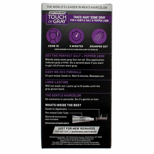 JUST FOR MEN Touch of Gray Hair Treatment T-45 Dark Brown, 6 Count (Pack of 1)