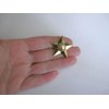 Small distressed vintage look gold star hair clip barrette (set of two)