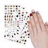 WIRESTER 8 Sheets of Nail Art Stickers Decals, Self-Adhesive Nail Decals for Women Kids Girls Nails Decorations - Cats (Cute Cat Face, Lovely Cat, Cat Paws, Fish Bone, Meow, Heart, Bow Tie)