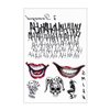 4 Sheets Halloween Temporary Tattoos,Tattoo Sticker Perfect for Halloween,Cosplay, Costumes and Party Accessories