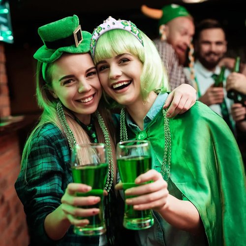 CEALXHENY St. Patrick's Day Headband for Women Green Shamrock Headband Embellished Crystal Rhinestone Knotted Headband St. Patrick's Day Hair Accessories Outfits Irish Holiday Gifts (Shamrock 3)