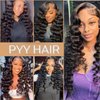 PYY Deep Wave Lace Front Wigs Human Hair 200 Density Deep Wave Wig 13x4 HD Lace Frontal Wigs for Women Glueless Wigs Pre Plucked with Baby Hair 24 Inch