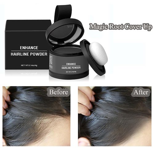 Magic Root Cover Up, Hairline Powder, Root Touch Up Powder, Enhance Hairline Powder Instantly Conceals Hair,Root Touch Up Hair Powder for Thinning Hair Women&Men（Ash Brown）
