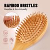 SiuClassical Bamboo Paddle Hair Brush Detangling Massage Scalp Hairbrush for Women, Men and Kids, Suitable for All Hair Styles