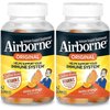 Airborne Zesty Orange Flavored Gummies, 42 Count - 750mg of Vitamin C and Minerals & Herbs Immune Support (Pack of 2)