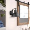 zeyu 10 Inch Indoor Wall Mount Lamp Light Fixture, Industrial Wall Sconce Lighting for Hallway Bedroom, Black Finish, ZY24-1W BK
