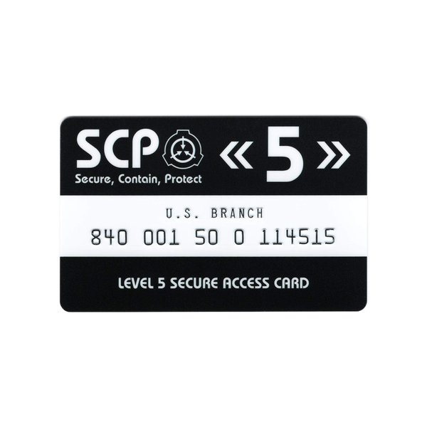 HOKUSHIN SCP Foundation Secure Access Card Level 5 U.S. Branch