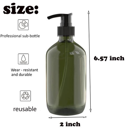 2 PCS 10 OZ Pump Bottle Plastic Pump Lotion Dispenser Empty Bottles for Shampoo Lotion Body Wash, Multicolor