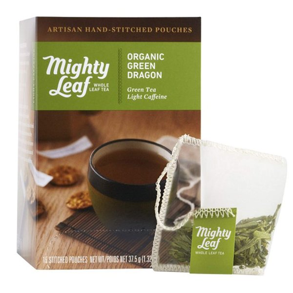 Mighty Leaf Tea Organic Green Dragon Tea, 15-Count Whole Leaf Pouches (Pack of 3)