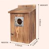 Bird Houses for Outside with Metal Predator Guard for Bluebird Wren Swallow Finch, Carbonized Wooden Nesting Boxes for Outdoor, Sturdy Bird House,Easy to Clean