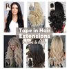 Jerriess Tape in Hair Extensions Human Hair, Professional Grade Remy Human Hair Tape in Extensions, Silky Texture &Full Thick Ends Hair Extensions, 20pcs 50g/pack Straight Natural Black, 20 inch(#1b)