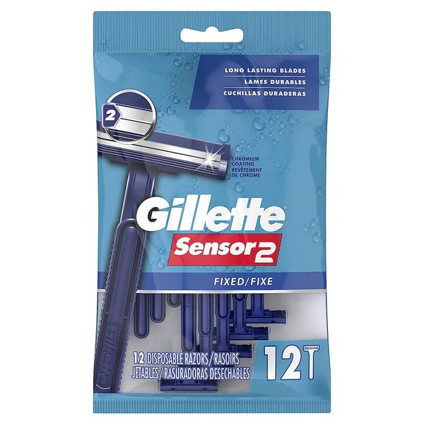 Gillette Sensor2 Disposable Razors, 12 Count