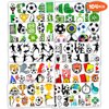 104 PCS Soccer Ball Temporary Tattoos Themed Birthday Party Decorations Favors Supplies Decor Funny Football Sports Player Tattoo Stickers Gifts For Game Boys Girls Class School Prizes Carnival