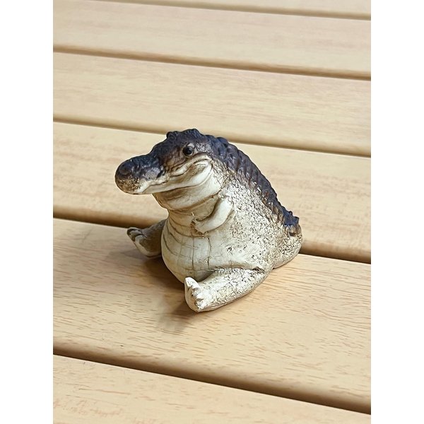 Handmade Crocodile Figurine Tea Pet, Tea Set Accessories Tea Ceremony Desk Pet, Animal Ornament Gifts for Tea Lover Friends Chritmas Party Favors