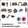 80s 90s Cake Toppers 40 PCS Roller Skate Cake Toppers 80s 90s Cupcake Toppers Retro Hip Hop Cake Decor 80s 90s Retro Party Decorations Supplies