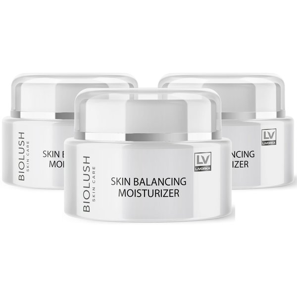LIVORKA 3 Pack - Biolush Anti Aging Skin Care - Biolush Skincare Cream 3 Jar For 3 Month, Biolush Skin Balancing Moisturizer, Biolush Anti Ageing, Biolush Skin Care, Biolush Face Cream.
