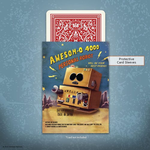 South Park Premium Card Sleeves | 100 Card Protector Sleeves | 64mm x 89mm Oversized Sleeves Fit Standard Size Playing Cards & Collector Cards | Cardsleeve Back Artwork Featuring Awesom-O Robot