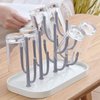FEOOWV Baby Bottle Drying Rack with Base, Creative Tree Branch Baby Bottle Dryer Holder for Bottles, Teats, Cups, Pump Parts and Accessories